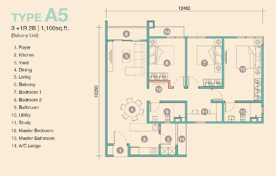 DTessera Residences layout